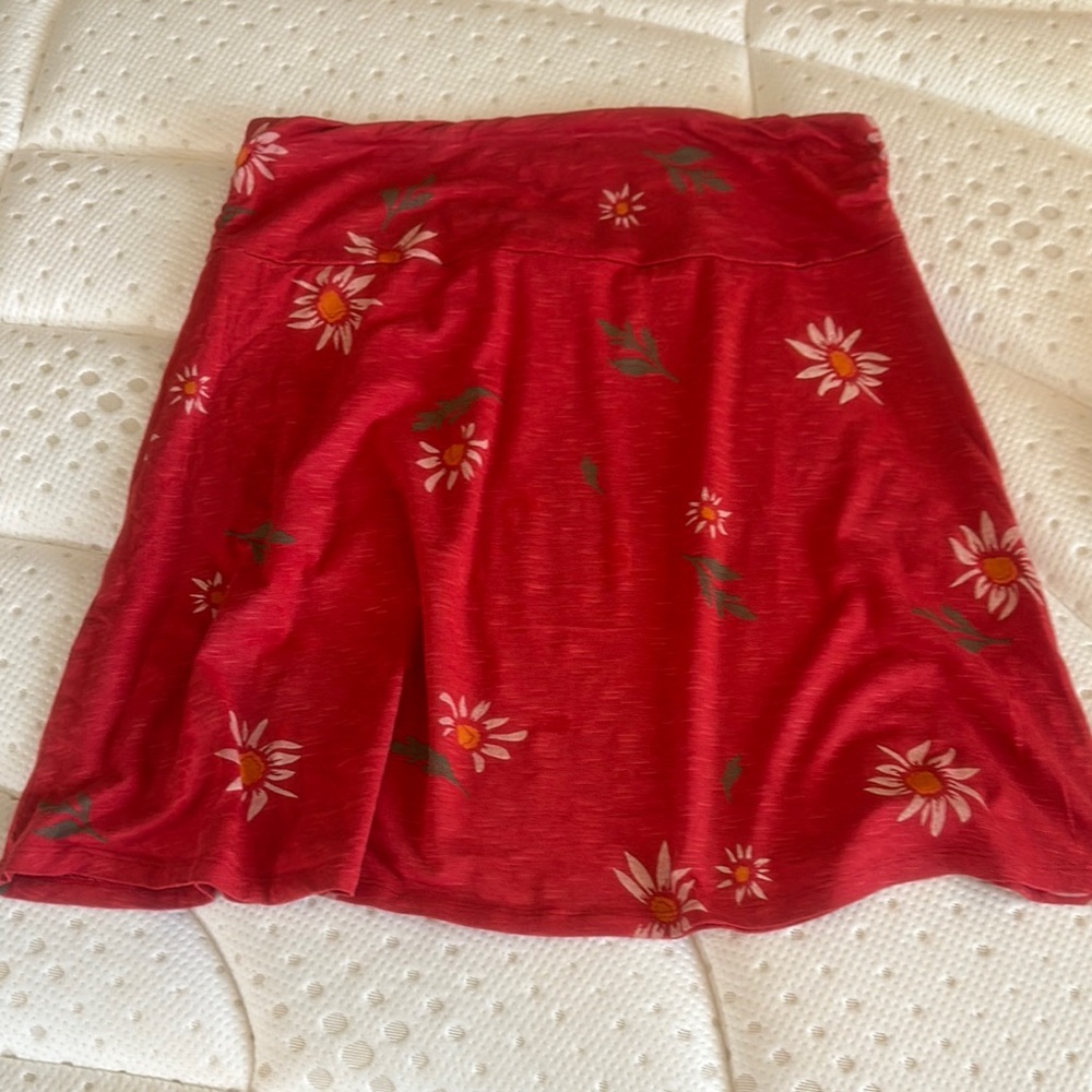 Toad&Co Vibrant Red Knit skirt